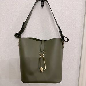 Zac Posen Belay bucket bag .  Green